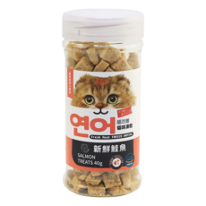 CAT CHUP 貓咪 小顆粒凍乾零食, 新鮮鮭魚, 貓咪專用, 40g, 鮭魚, 1罐