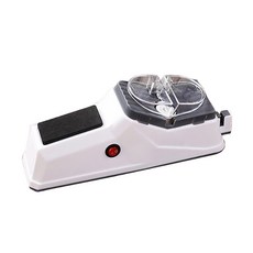 JINJIU 便攜雙面快速電動磨刀器, 粗磨細磨適用, 剪刀刀刃皆可用, 23.5 x 6.5 x 9cm, 1個