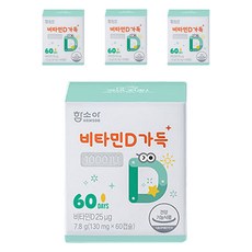 함소아 비타민D 가득 1000IU, 60정, 4개