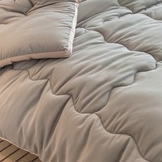 石墨烯遠紅外線可水洗立體邊棉被, 流金灰, 雙人被180x210cm, 2.6kg, 180 x 210cm