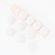 ARTEX CORP 矽膠安全插座蓋, 白色, 10個