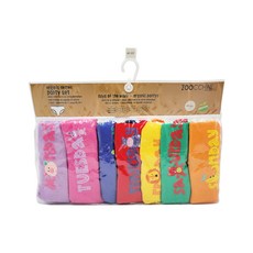 ZOOCCHiNi 女童款 有機棉內褲 Set 7入, 一週七天設計, 4y~5y, 可愛動物