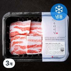 6다이닝 스페인산 이베리코 한입 기름 삼겹살 (냉동), 500g, 3개