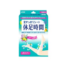 LION 獅王 休足時間 清涼舒緩貼片, 採用舒適材質, 高含水凝膠貼布, 有效減少足部疲勞, 18片, 1盒