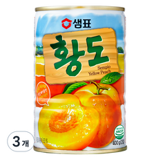 샘표 황도 통조림, 400g, 3개