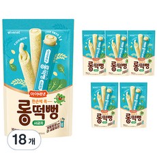 아이배냇 유아용 롱떡뻥 시금치 30g, 18개, 시금치맛