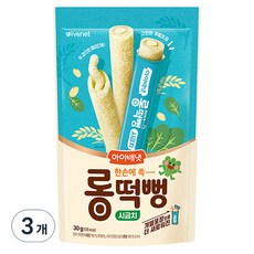 아이배냇 롱떡뻥 시금치, 시금치맛, 30g, 3개