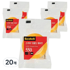 3M Scotch 多用途膠帶 550 補充裝 18mm x 20m, 單色, 20個