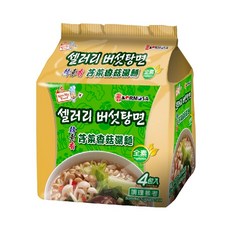 KORMOSA 韓寶 韓素香芹菜香菇湯麵, Q彈麵條 全素 4包入, 4包