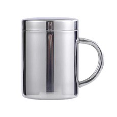 JOEKI 304不鏽鋼隔熱咖啡杯, 350ml 加厚防燙方便攜帶, 1個