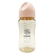 Simba 小獅王辛巴 蘊蜜鉑金PPSU寬口防脹氣奶瓶 新生適用, 栗粉, 270ml, 1個