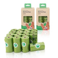 PAWS GARDEN 8卷寵物可降解玉米澱粉袋, 混色, 2組