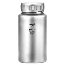 Keith Titanium 鎧斯 Ti3035 純鈦寬口運動水壺保鮮罐 900ml 附可拆卸背帶水壺包, 1個