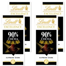 린트엑셀런스 다크 90% 초콜릿, 100g, 4개