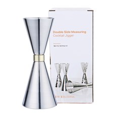 KALDIN Home Tending雙面刻度雞尾酒量酒器 30/60ml, 1個, 銀金戒指