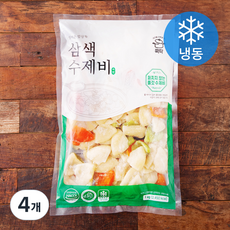 쿡탁 싱거운밥상 삼색수제비 (냉동), 1kg, 4개