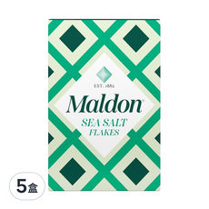 Maldon 馬爾頓 天然海鹽 125g - 英國皇室御用，名廚Jamie Oliver推薦, 5盒