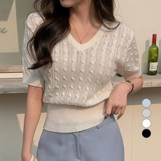 타미와플브이넥가디건