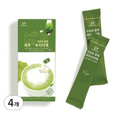 우유와 함께 제주 녹차 라떼 분말, 18g, 5개입, 4개