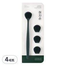 디어커스 혀자손 혀클리너 본품 딥그린 + 리필용 헤드 3p 세트, 37.5g, 4세트