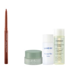 마몽드 크리미 컬러 립 라이너 0.3g + 아모레퍼시픽 기초케어 3종, 2호 더 브라운, 1세트