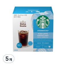 스타벅스 아이스 아메리카노 by 네스카페 돌체구스토 캡슐커피, 5.5g, 12개입, 5개 5.5g, 12개입, 5개