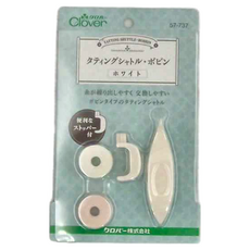 Clover 可樂牌 蕾絲梭編工具組（白色），帶梭子、梭芯和止動器, 1組
