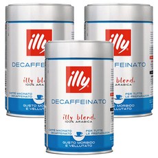 illy 意利 低咖啡因咖啡粉, 咖啡機用, 250g, 3罐