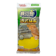 NEXCLEANS 舞水痕 德式抹布, 6片裝, 超強吸水, 吸油, 輕鬆去除頑固汙垢, 1包, RT-K0007
