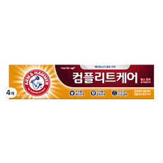 암앤해머 컴플리트케어 치약, 150g, 4개