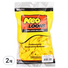 NeoLunce 30 厘米圓形氣球, 標準黃色, 100入