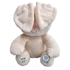 GUND 小兔躲貓貓互動玩偶，適合10個月以上寶寶, 1個, 白色