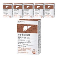 보령 밀크씨슬 프리미엄 간건강 솔루션, 27g, 6박스 27g, 6박스, 30정
