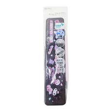 Skater 銀離子兒童餐具湯匙筷子組 附收納盒, 盒子188 x 47 x 18mm + 筷子/湯匙180mm, 庫洛米 黑, 1組