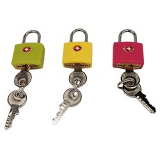 小巧鑰匙掛鎖 Set 3個, 銅+ABS塑料, 1組