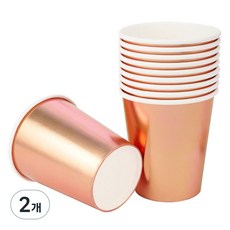 메탈릭 파티컵 로즈골드 240ml, 30개입, 2개