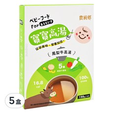農純鄉 台灣公司貨 寶寶高湯 鳳梨牛 6個月以上 4包, 600g, 5盒