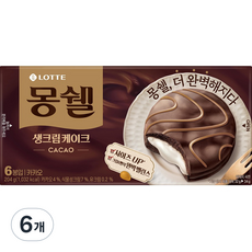 몽쉘 카카오 생크림 케이크 6p, 204g, 6개