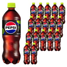 PEPSI 百事可樂 樂天七星飲料 零糖 萊姆香, 500ml, 18個