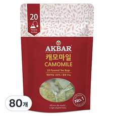 아크바 캐모마일 허브티 피라밋 티백, 1.2g, 20개입, 4개