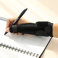 편안해 엄지손가락 손목 보호대, 블랙, 1개