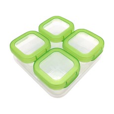 OXO tot 好滋味冷凍儲存盒 4oz 青蘋綠 寶寶副食品分裝保鮮盒, 1入, 不適用