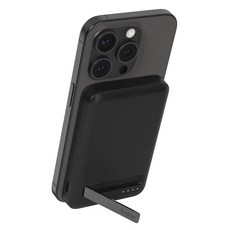 벨킨 BoostCharge 프로 Qi2 15W 마그네틱 무선 충전 스탠드 보조배터리 5000mAh, BPD006btBK, 블랙 블랙, BPD006btBK