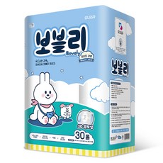 보블리 천연펄프 3겹 고급롤화장지, 25m, 30개입, 1개 30롤, 1팩