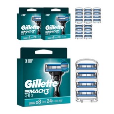 Gillette 吉列 Blue3 威鋒3刮鬍刀片, 8入, 3組