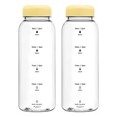 Nature Living 一天水分Tritan水壺, 奶油黃, 1L, 2個