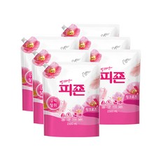 피죤 레귤러 핑크로즈 섬유유연제 리필, 2.3L, 6개
