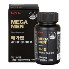 GNC 메가맨 멀티비타민 앤 미네랄 90g, 90정, 1개