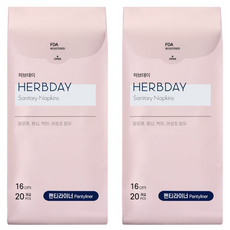 HERBDAY 護墊, 20片, 2包