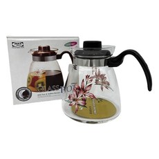 yAmA glass 亞美 耐熱玻璃壺 A11 2000ml 耐熱PP蓋, 2L, 1個
